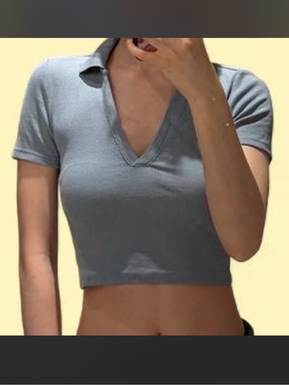 NWOT Blue Cropped Polo